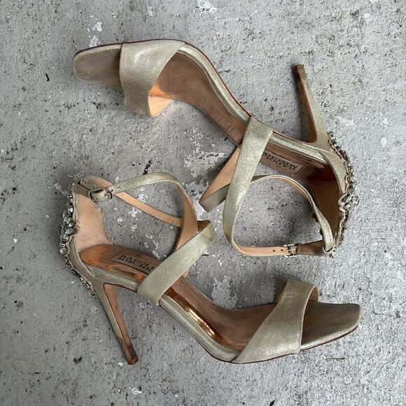 Badgley Mischka Rhinestone heels - Picture 4 of 10